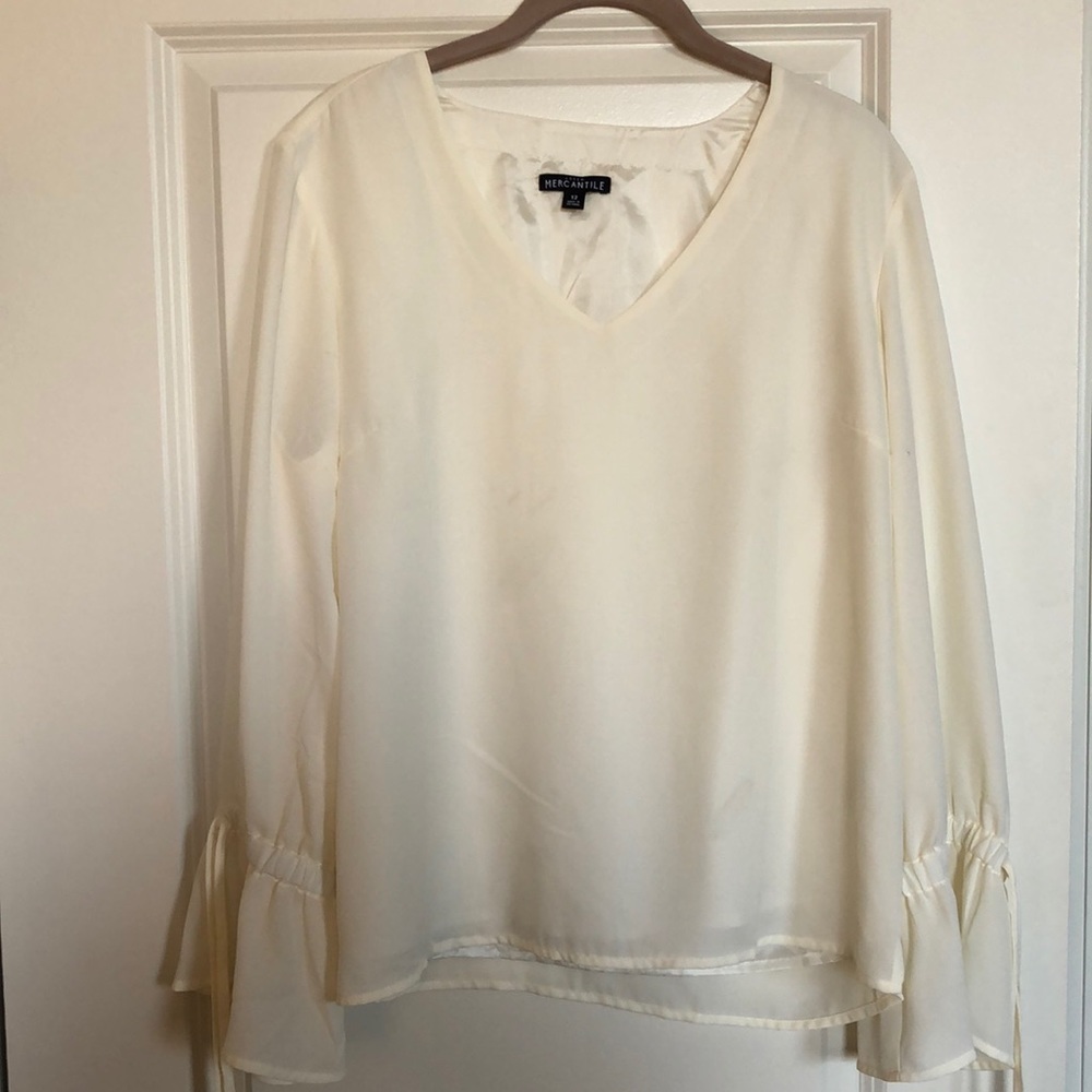 SOLD J. CREW Mercantile Cream Blouse